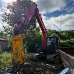 SH1000 on Hitachi ZX130 2